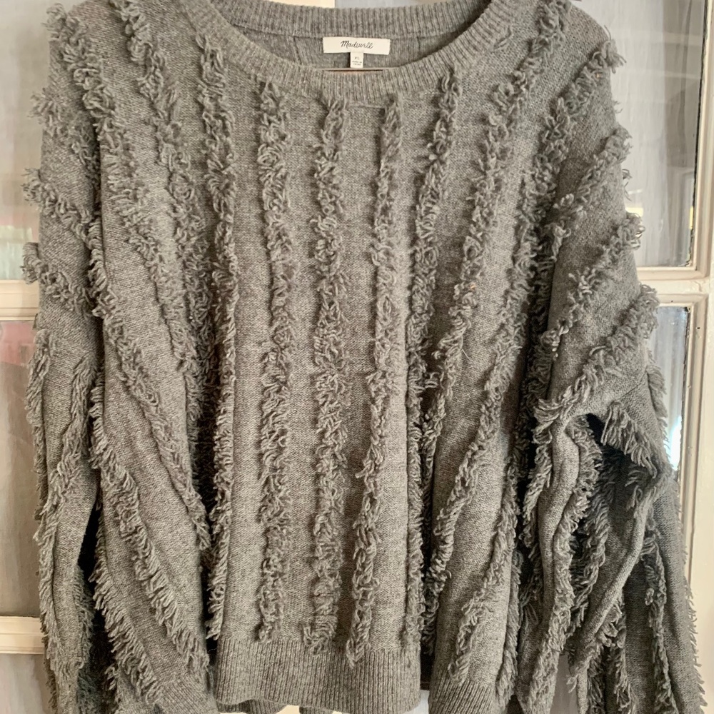 Madewell Fringe stripe Sweater
